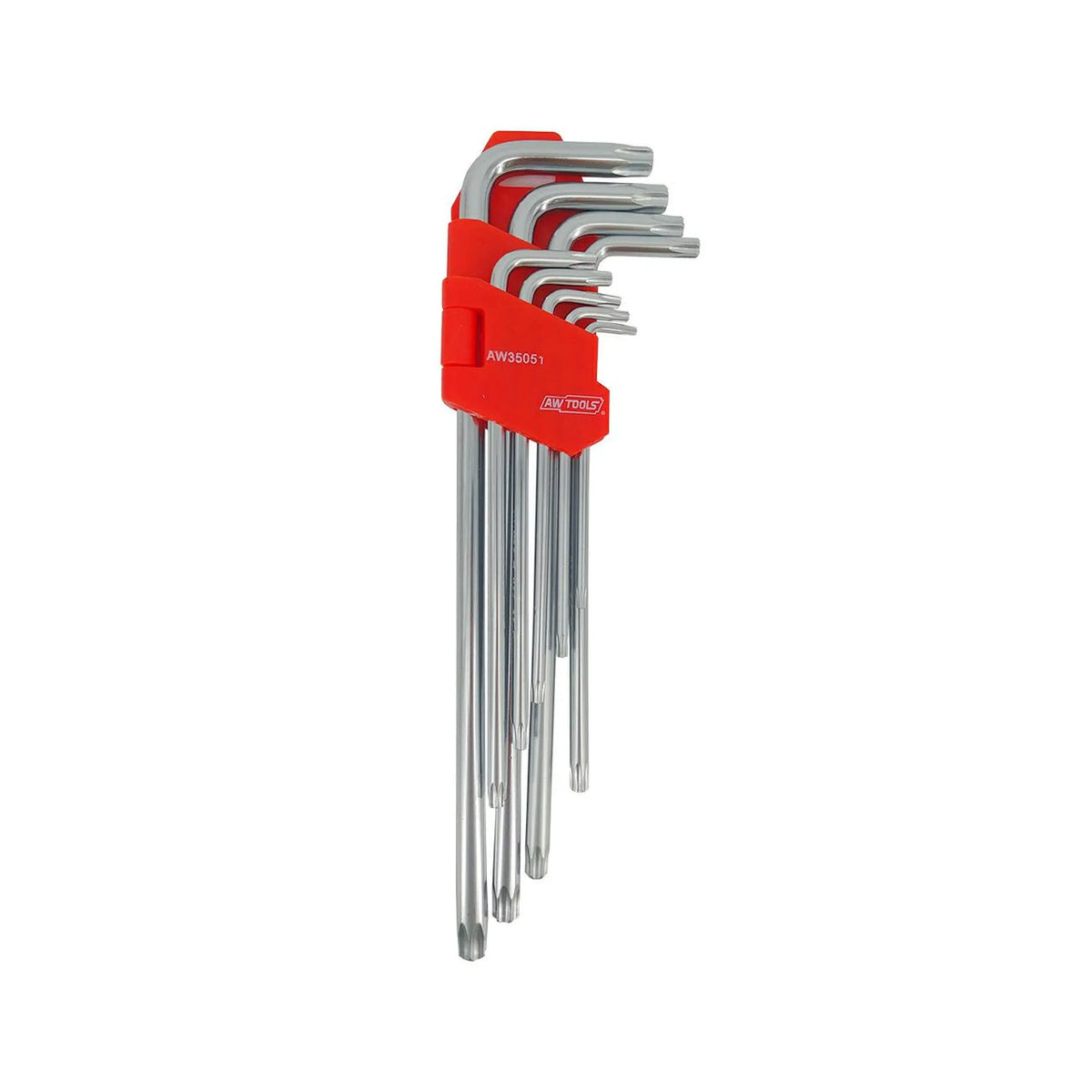 AWTools Zeer lange torx inbussleutel set T10-T50 9-delig Black Line