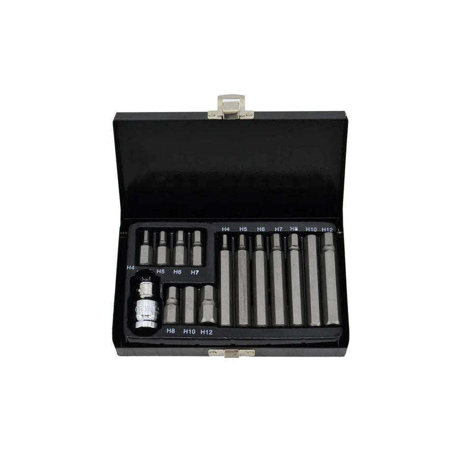 AWTools Bitset imbus HEX 15-delig Black Line