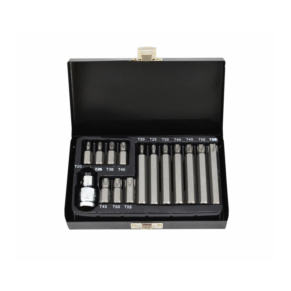 AWTools Torx bitset Black Line met adapter 15-delig