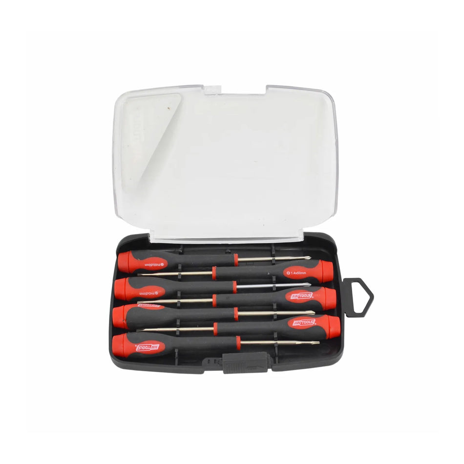AWTools Set precisieschroevendraaiers S2 7-delig 130 mm