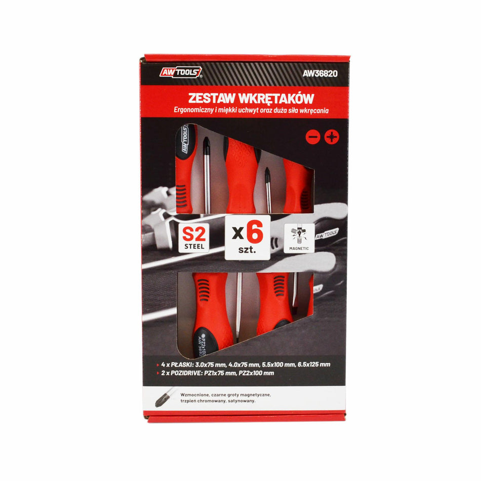 AWTools Set schroevendraaiers S2 6-delig