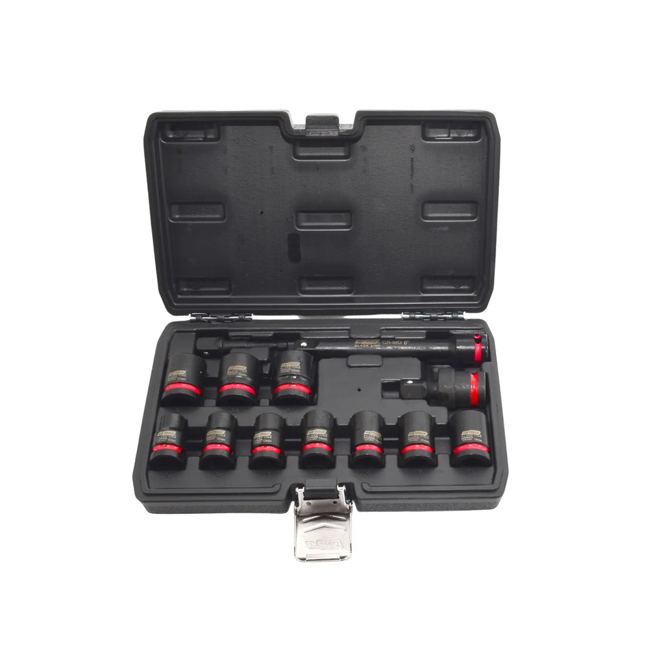 AWTools Slagdoppenset 1/2 inch 13-delig 10 - 24 mm Black Line