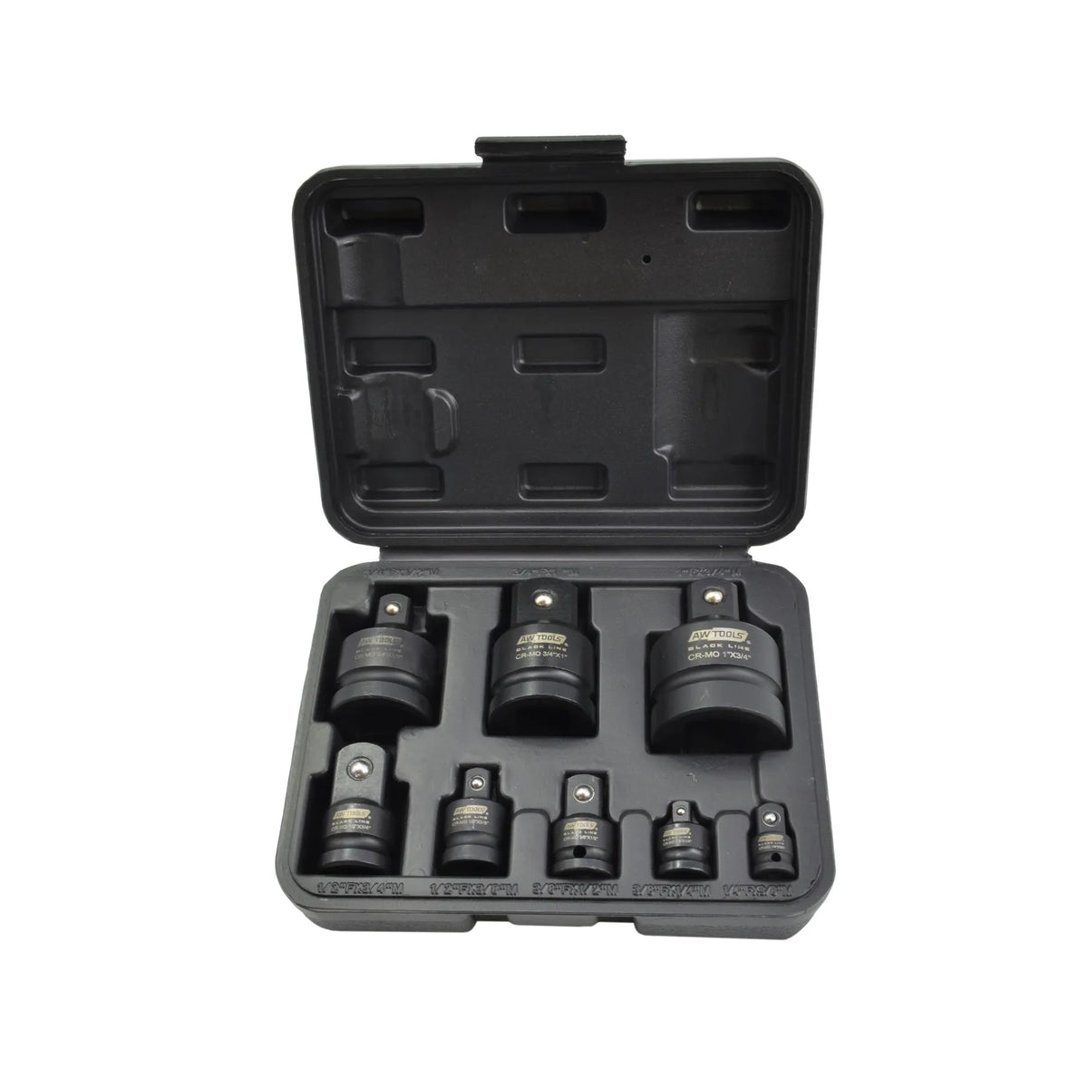 AWTools 8‑delige Verloop en reduceerset in koffer