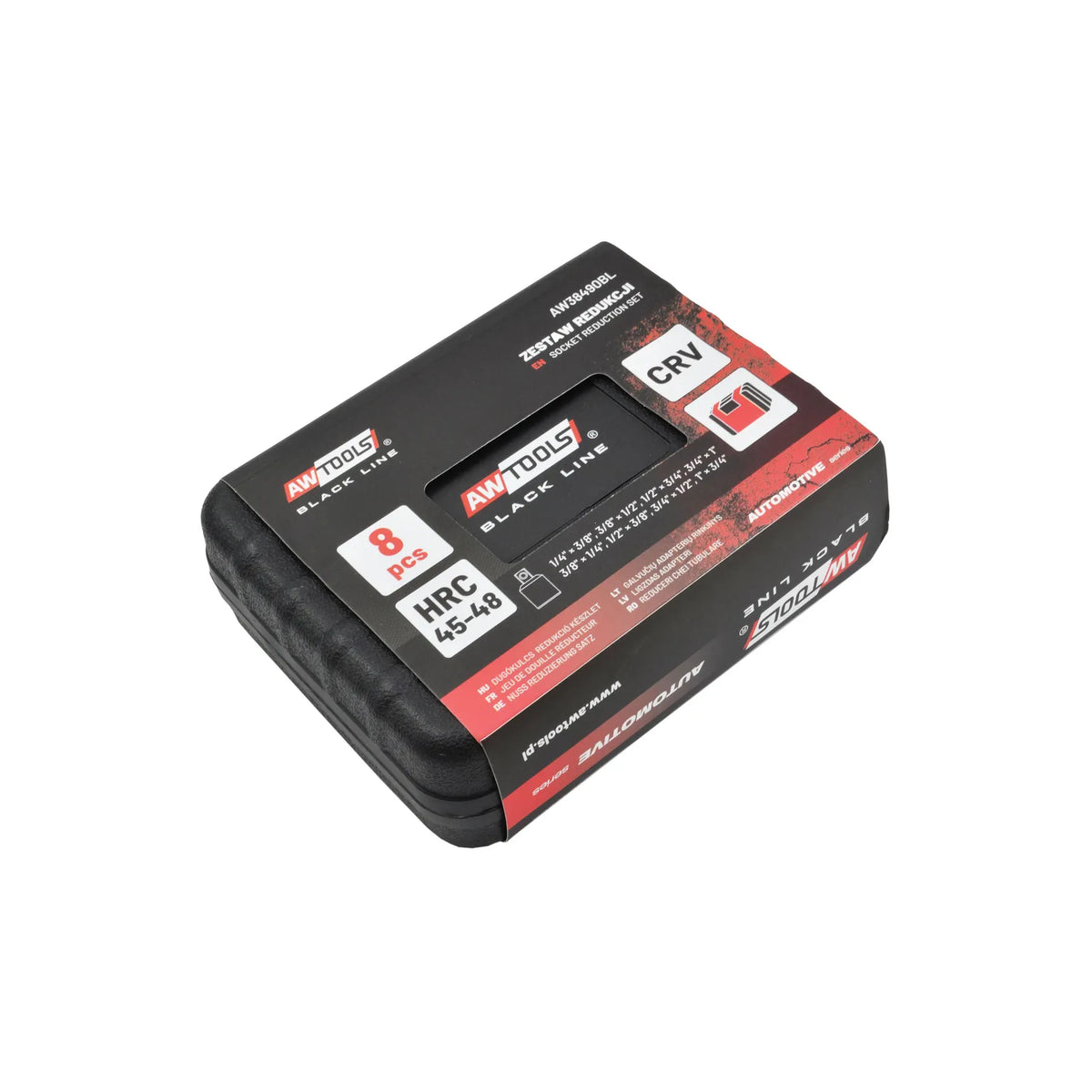 AWTools 8‑delige Verloop en reduceerset in koffer