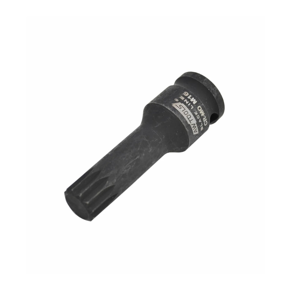 AWTools Spline slagmoersleutel doppen set 8-delig Black Line 1/2"