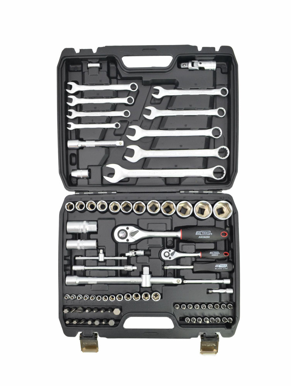 AWTools Doppenset 82-delig 1/4 en 1/2 inch