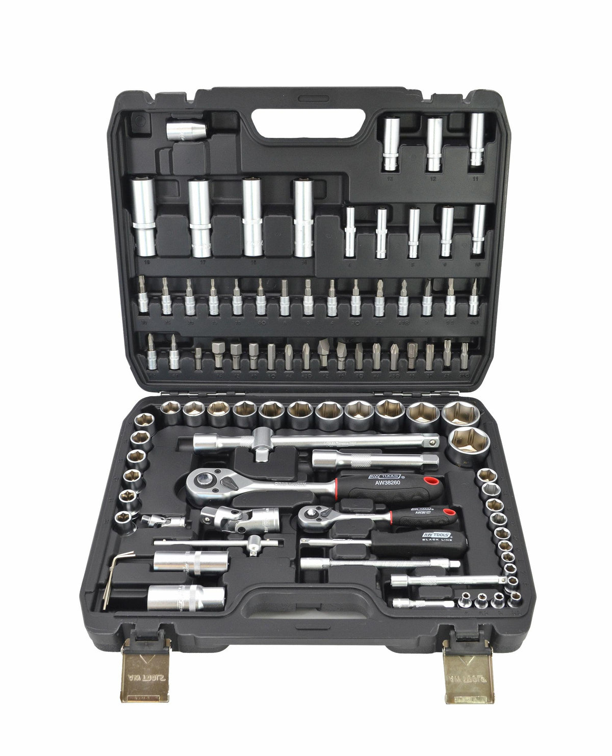 AWTools Doppenset 94-delig 1/4 en 1/2 inch