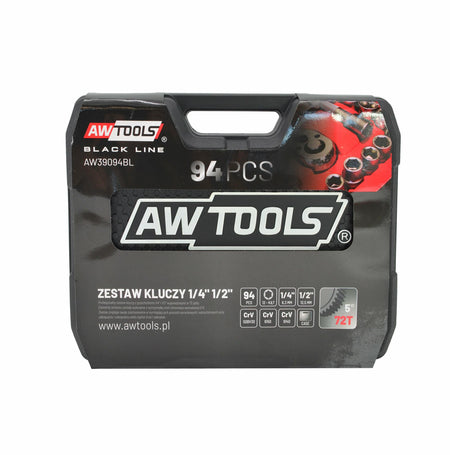 AWTools Doppenset 94-delig 1/4 en 1/2 inch