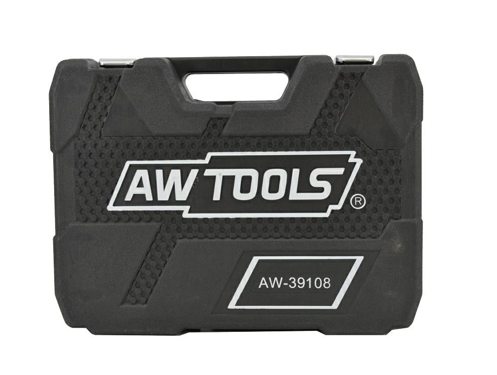 AWTools Doppenset Black Line 108-delig 1/4 en 1/2 inch