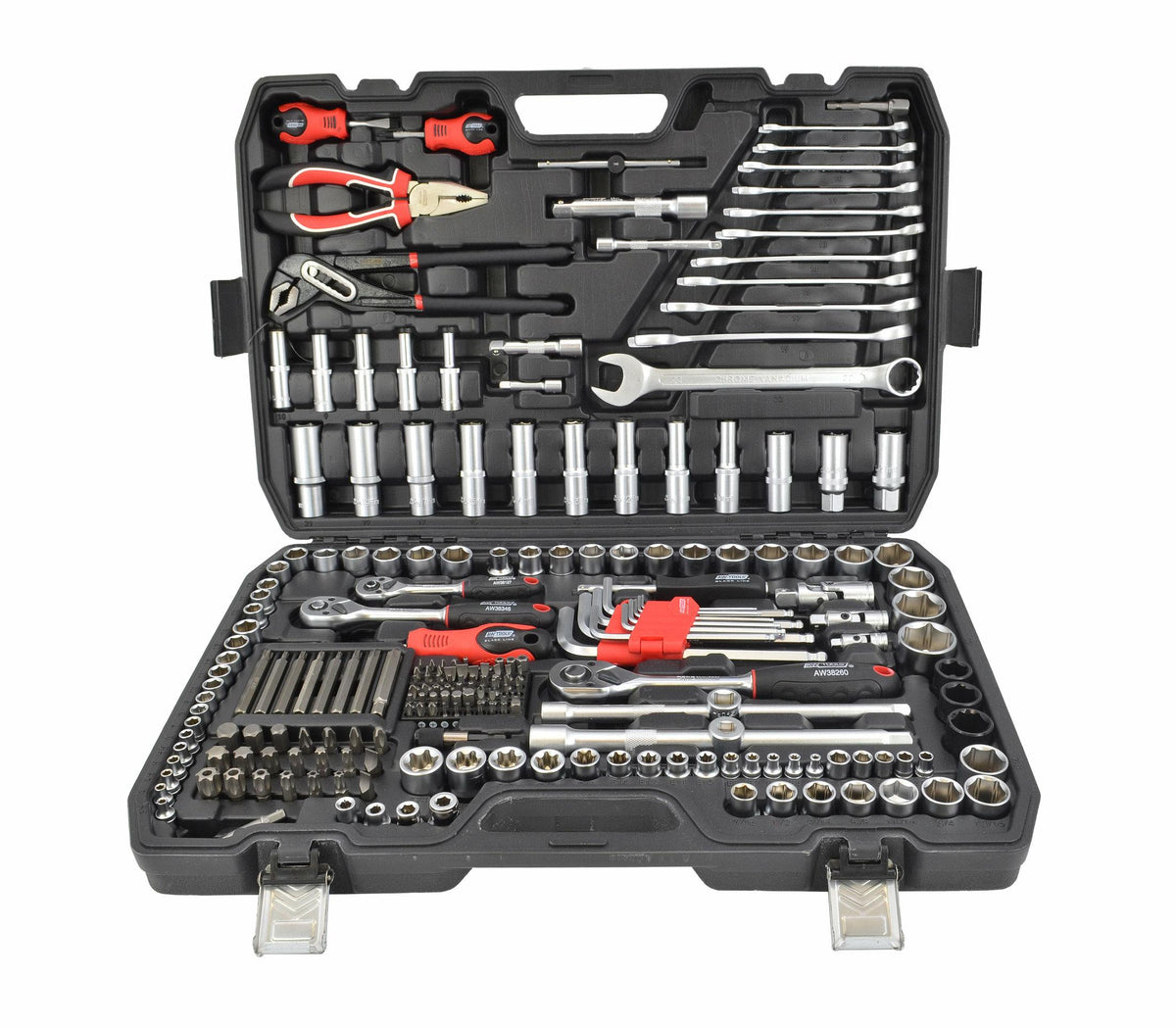 AWTools Doppenset Black Line 225-delig 1/4 3/8 en 1/2 inch