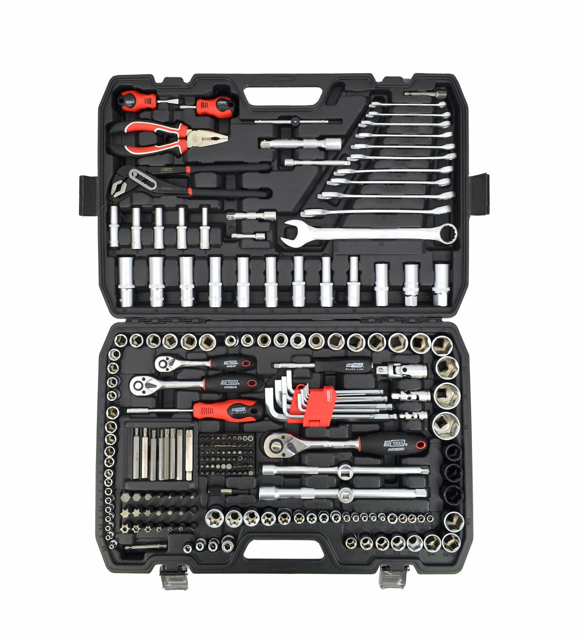 AWTools Doppenset Black Line 225-delig 1/4 3/8 en 1/2 inch