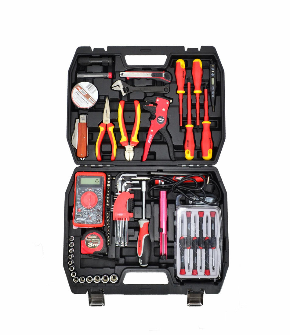 AWTools Elektriciensgereedschapset met VDE gereedschap 68-delig
