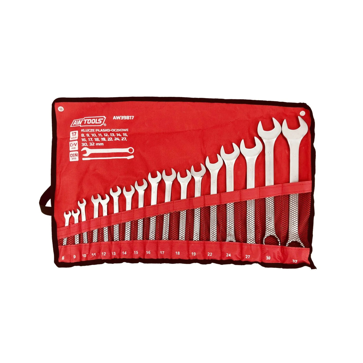 AWTools Steekringsleutelset 8-32 mm 17-delig