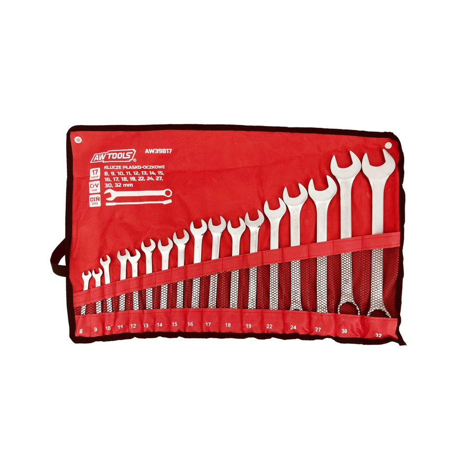 AWTools Steekringsleutelset 8-32 mm 17-delig
