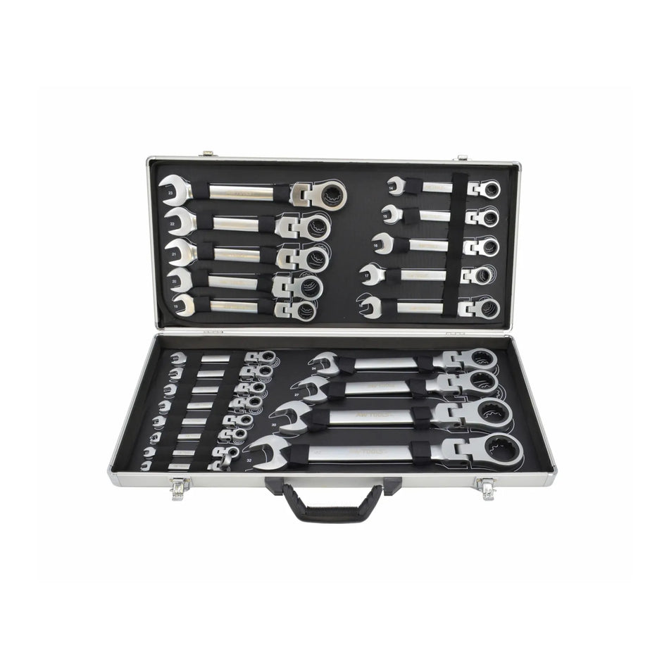 AWTools flexibele ratelringsteeksleutelset 22-delig 6-32 mm
