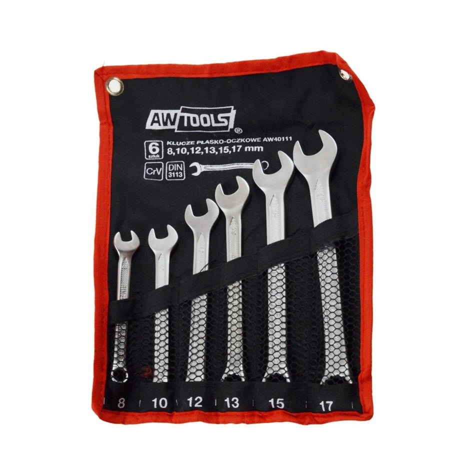 AWTools Steeksleutelset 6-delig Black Line 8-17mm
