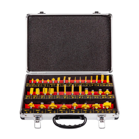 AWTools Frezenset voor hout 35-delig 8 mm schacht