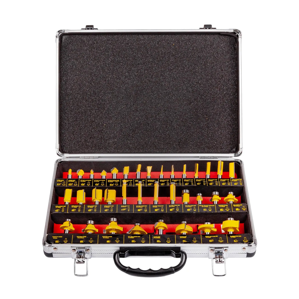 AWTools Frezenset voor hout 35-delig 8 mm schacht