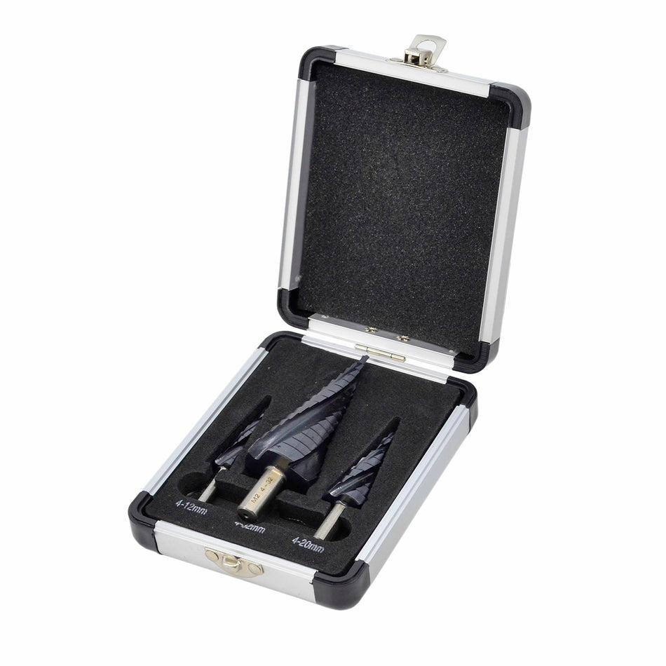 AWTools Spiraaltrapboorset met TiAlN coating 3-delig 4-12mm 4-20mm 4-39mm