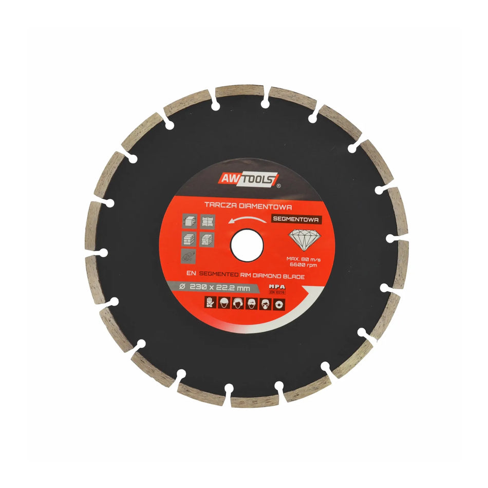 AWTools Diamantschijf 125mm x 22,2mm Segment 2,0mm