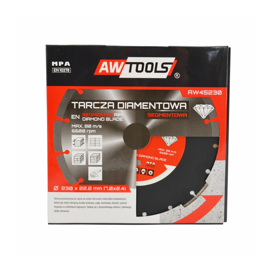 AWTools Diamantzaagblad segment voor hard materiaal 300x25,4mm