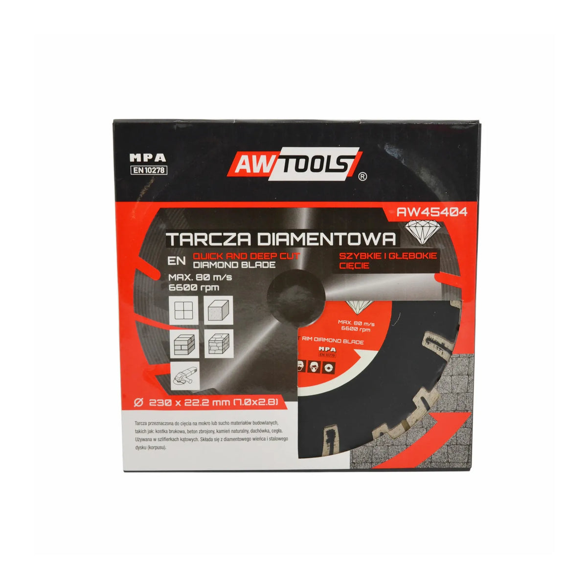 AWTools Diamantschijf 125mm x 22,2mm Segment Diepgezaagd AW46125