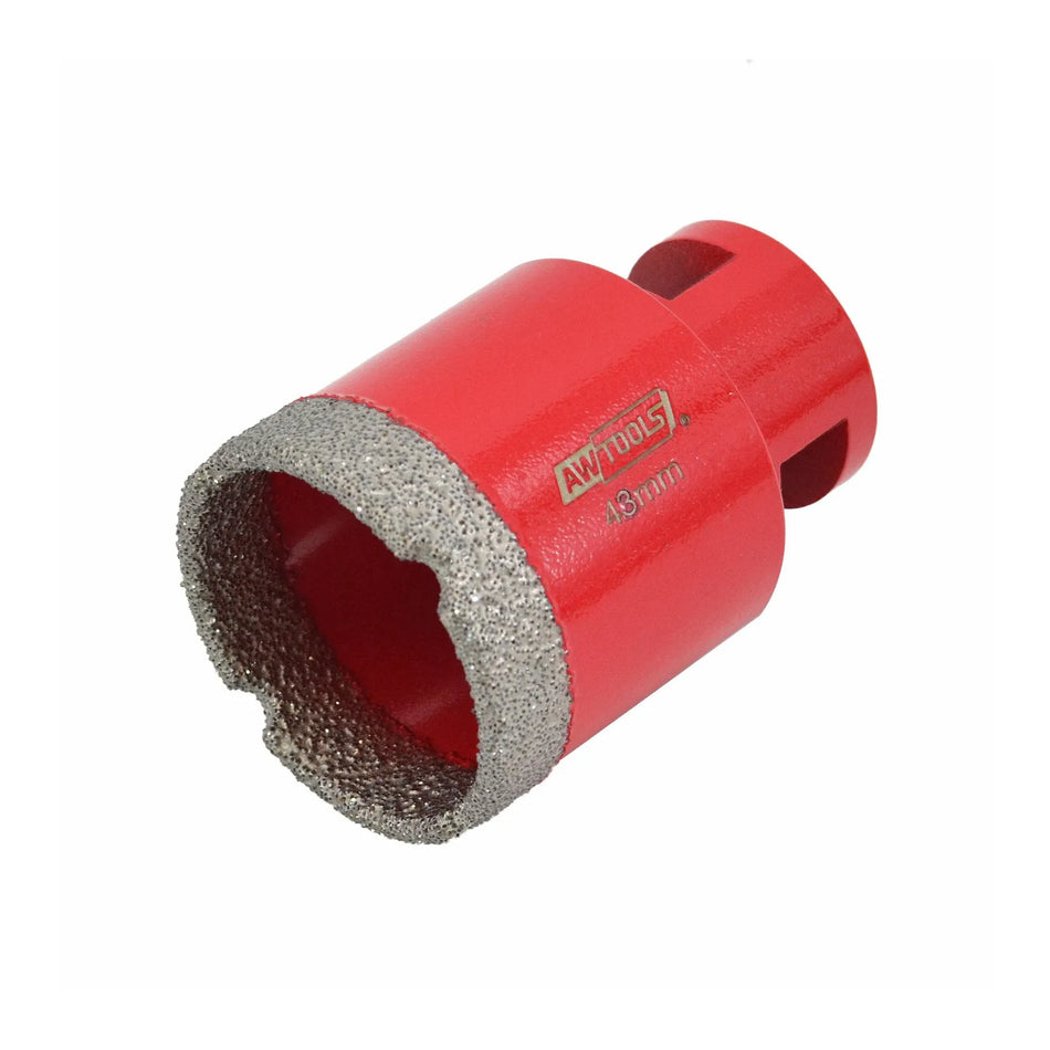 AWTools Diamantboor M14 43 mm 10 mm zandlaag voor keramiek