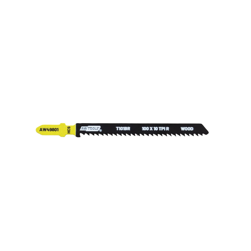 AWTools decoupeerzaagblad voor hout met T-greep 100mm 5 stuks