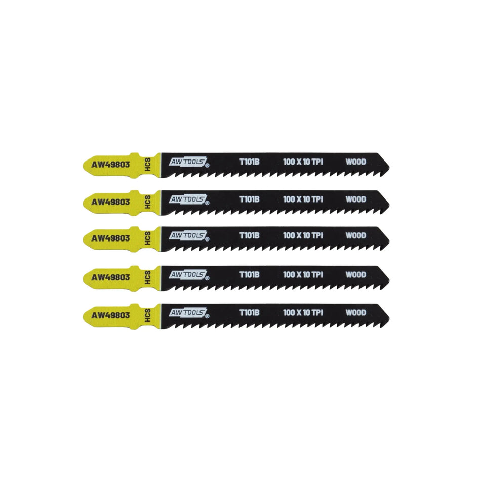 AWTools T-Schaft Decoupeerzaagblad voor Hout 100 mm 5 stuks T101B