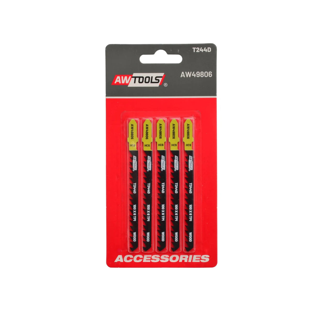 AWTools Decoupeerzaagblad T244D 100 mm 5 stuks voor hout
