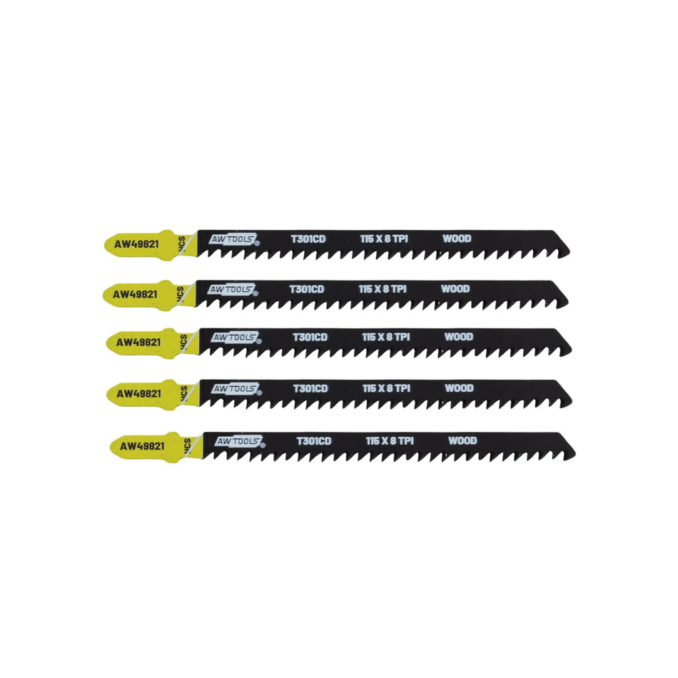 AWTools Decoupeerzaagblad T301CD 115 mm 5 stuks voor hout