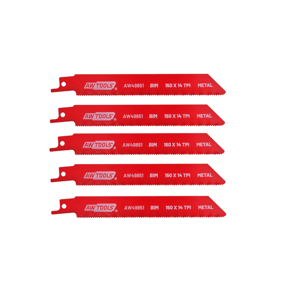 AWTools zaagblad BiM za reciprozag 150 mm 14 TPI 5 stuks