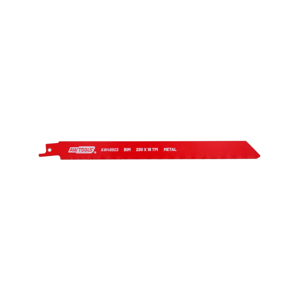 AWTools BiM zaagblad voor reciprozagen 230 mm 18 TPI metaal 5 stuks