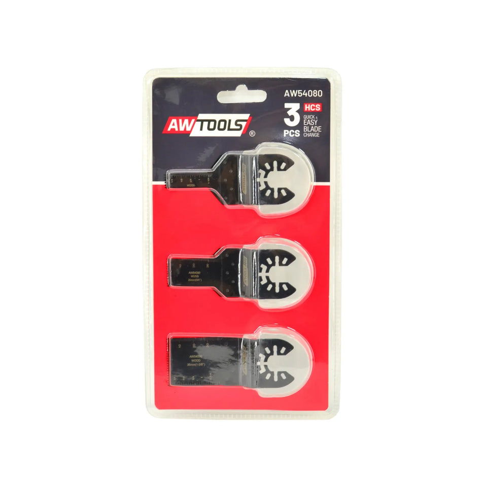zaagbladen set HCS voor oscillerend gereedschap 10 mm 20 mm 35 mm 3 stuks