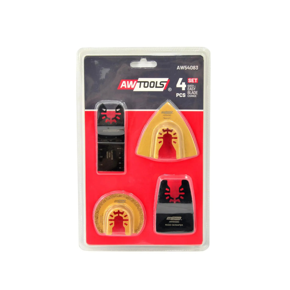 zaagbladset voor metaal, hout en keramiek 4-delig 35-78 mm