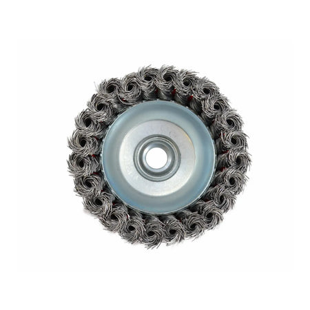 AWTools Stalen borstelschijf rond gedraaid draad 90mm M14