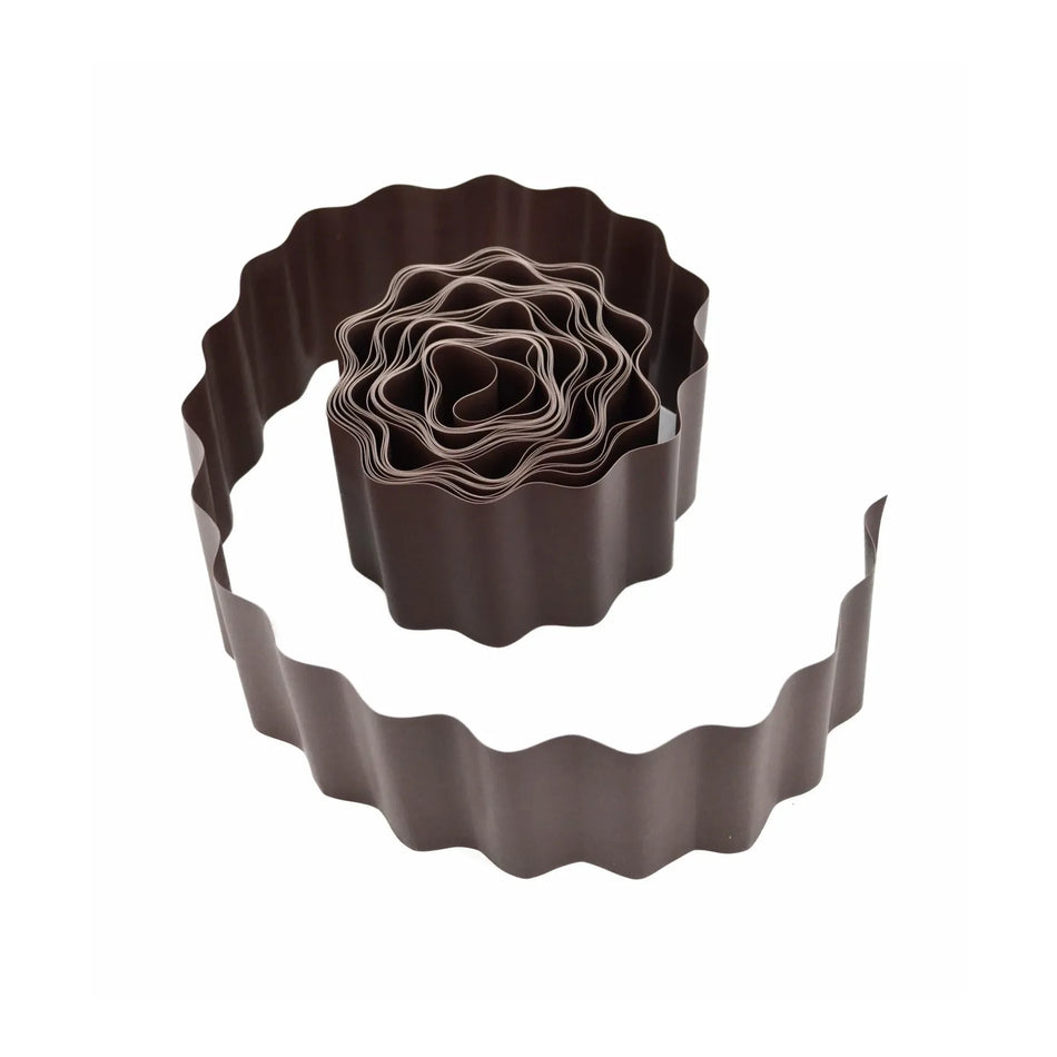 AWTools Grasrand bruin golvend 10 cm hoog 9 meter