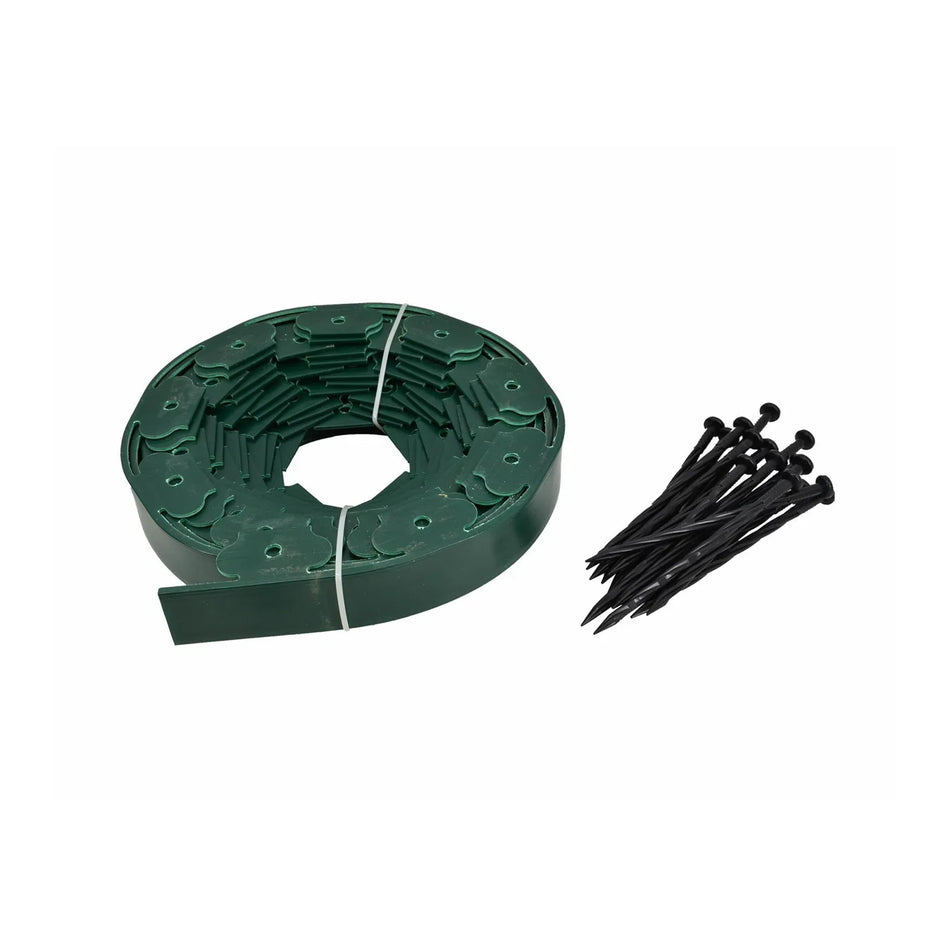 AWTools Grasrand Eco-Border flexibel groen 10m 5 cm hoog