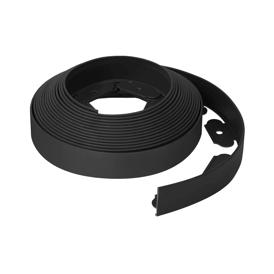 AWTools Grasrand Eco-Border zwart flexibel 10m 5 cm hoog
