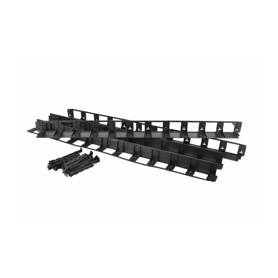 AWTools Grasrand flexibel zwart 4m x 5,8 cm met grondpennen