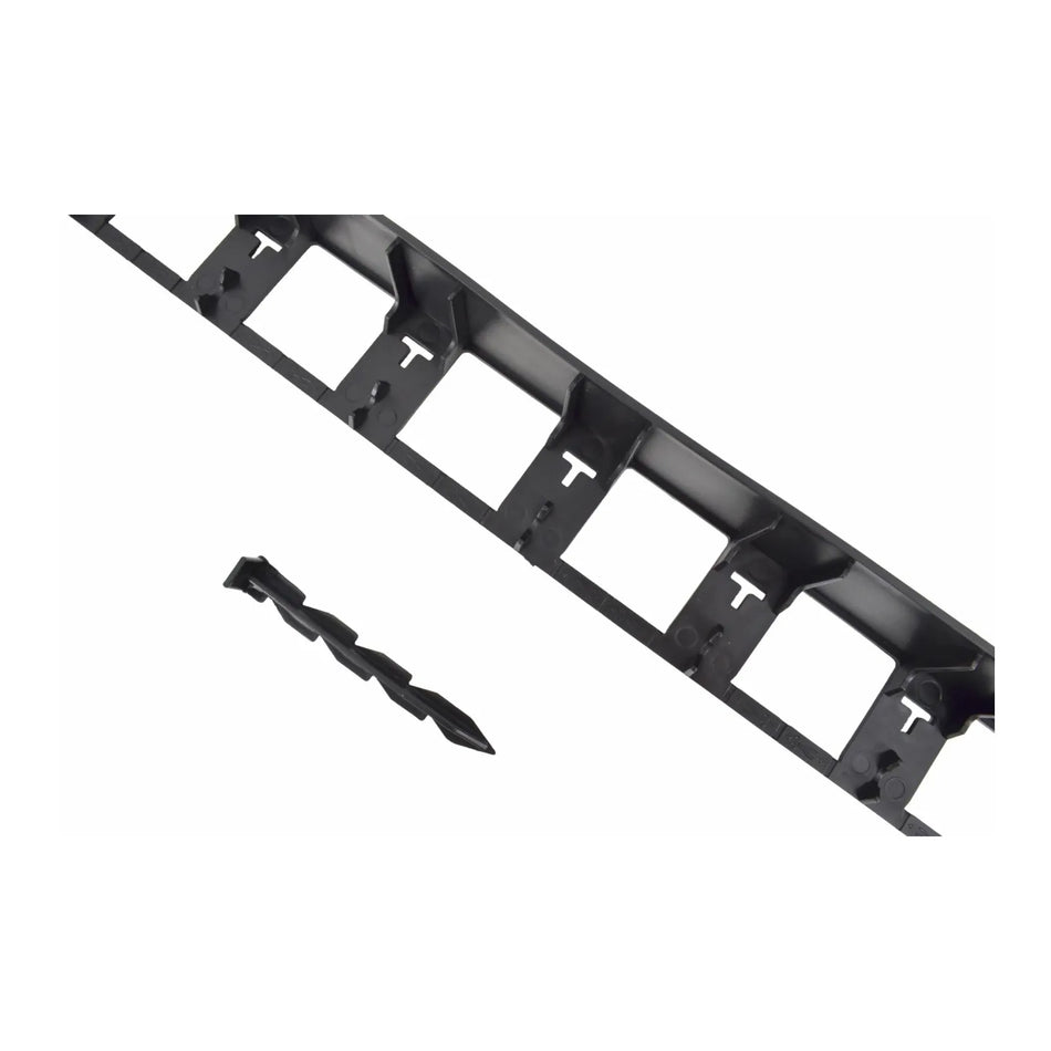 AWTools Grasrand flexibel zwart 4m x 5,8 cm met grondpennen