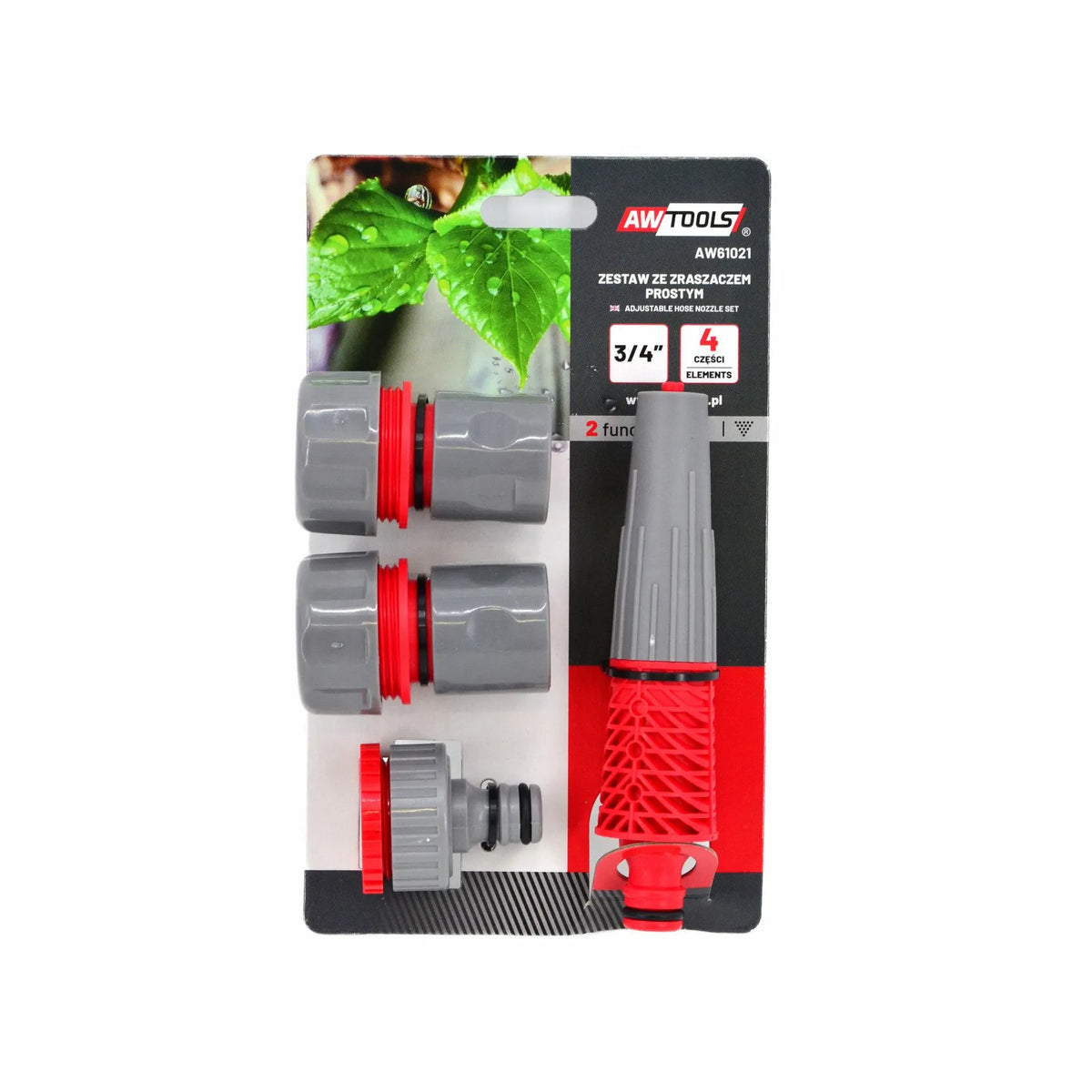 AWTools Tuinsproeiset 4-delig ABS 3/4"