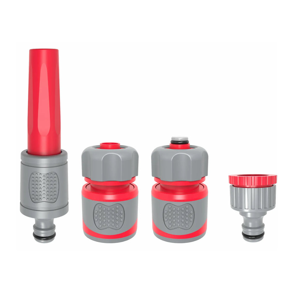 AWTools Besproeiingsset 4-delig met rubberen greep 1/2"
