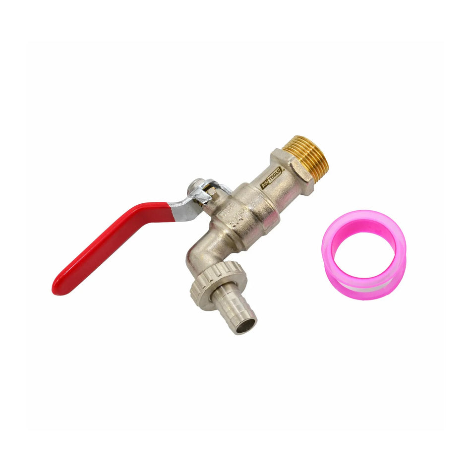 AWTools Tuinkraan messing met nikkellaag 3/4" GZ 3/4"