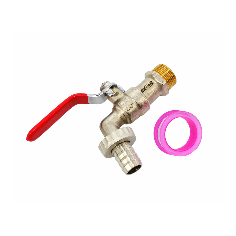 AWTools tuinkraan messing met nikkellaag 3/4" GZ 1"