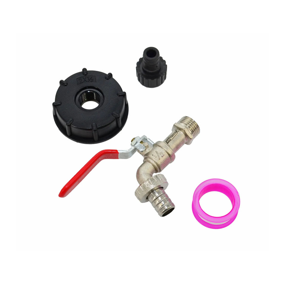 AWTools Tuinkraan verzinkt met nikkel voor IBC 1/2" GZ3/4" mauzer