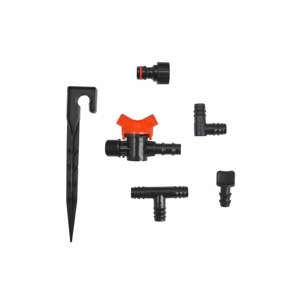 AWTools Druppelirrigatieset compleet 50m met 68 onderdelen