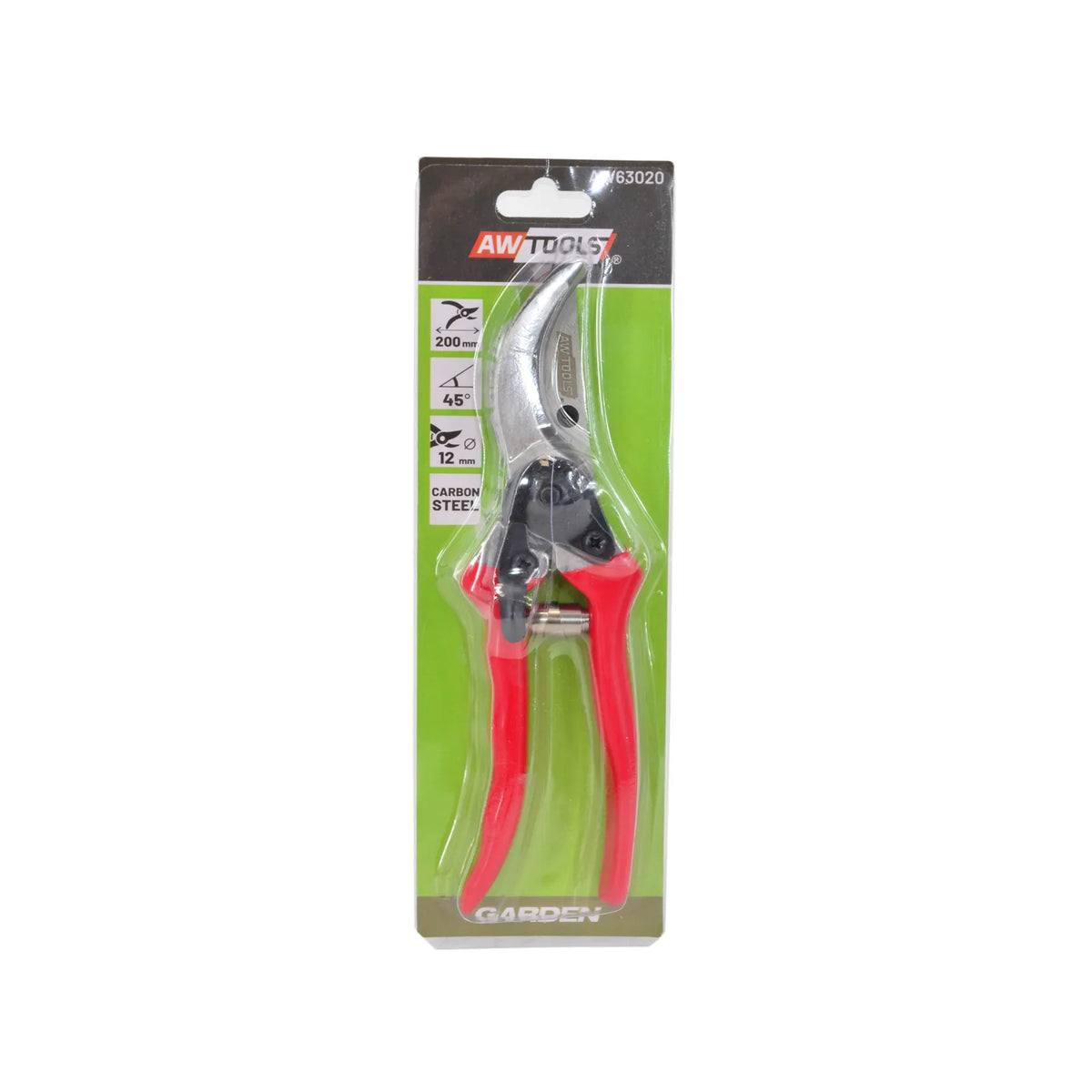 AWTools Tuinschaar met PVC handvat 200 mm 12 mm snijdikte
