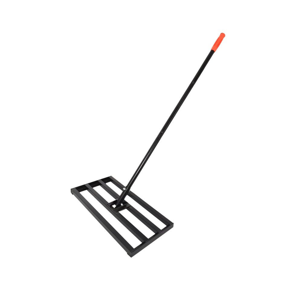 AWTools Handnivelleer met stalen steel voor tuin 30 x 60 cm 140 cm