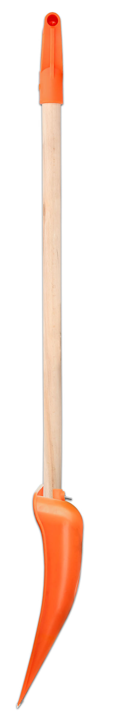 AWTools Versterkte sneeuwschep met houten steel 45 cm zijaanzicht